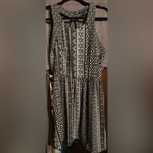 Aztec Dress - Black and White
